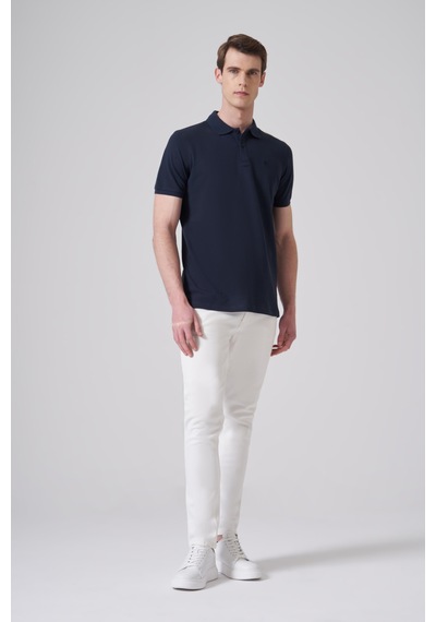 Morven Erkek Lacivert Basic Polo Yaka Dynamic Fit T-shirt 26yc018007200 Lacivert