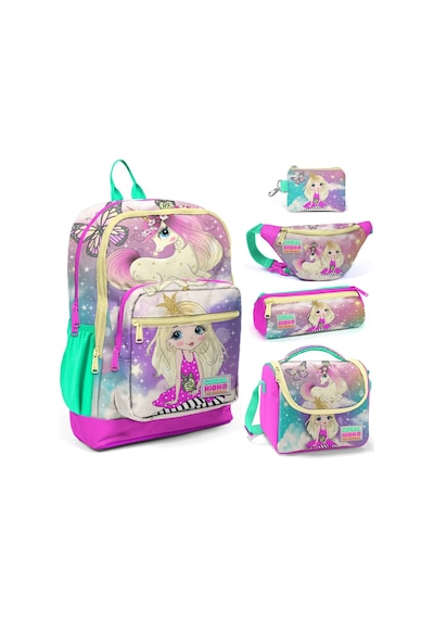 Coral High Su Yeşili Unicorn Beşli Okul Ve Günlük Çanta Seti