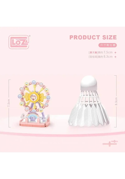 Vagonlife Loz Mini Dönme Dolap Ferris Wheel Micro Diamond Blok Seti Motorlu