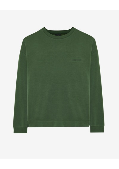 Skechers M Soft Touch Crew Neck Sweatshirt Erkek Haki Sweatshirt S242155-801 Haki