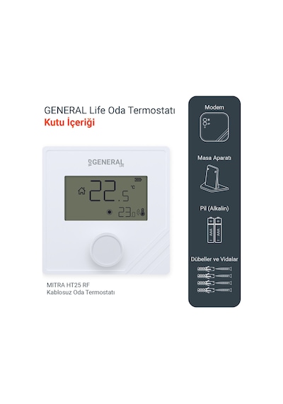 General Mıtra 25 Rf Kablosuz Oda Termostatı