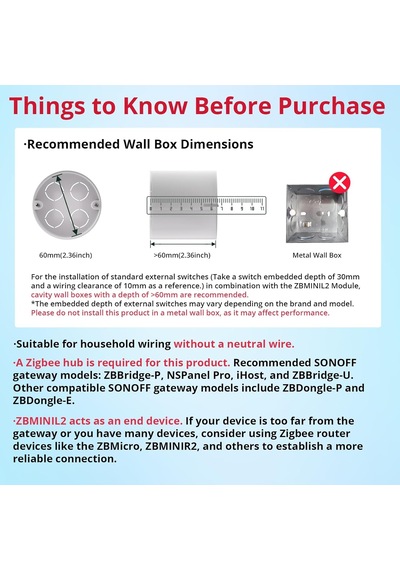 Ayrex Zigbee Mini L2 Nötrsüz Akıllı Röle Zbmınıl2
