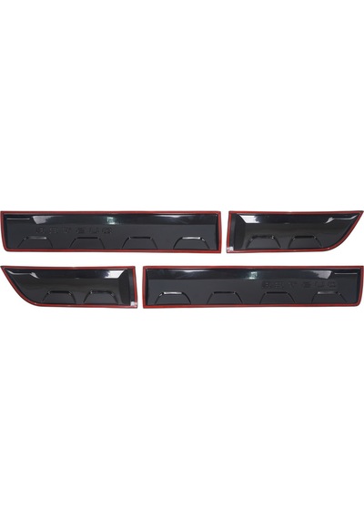 Dacia Duster Uyumlu 2018-2024 Abs Piano Black Damalı Kapı Dodik Set 4 Parça