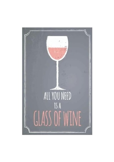 Ayrex Kağıt Duvar Posteri All You Is A Glass Of Wine Retro Drtr0118