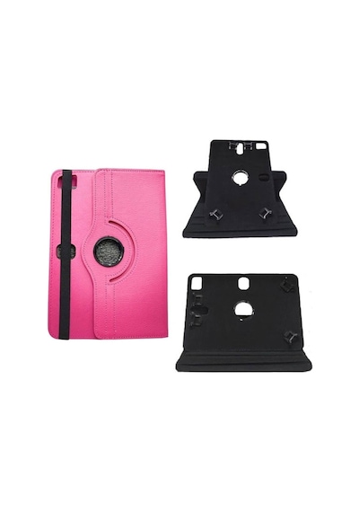 Matepad Se Ags5-w09 Universal Kancalı Tablet Kılıfı + Nano Esnek Ekran Koruyucu Pembe