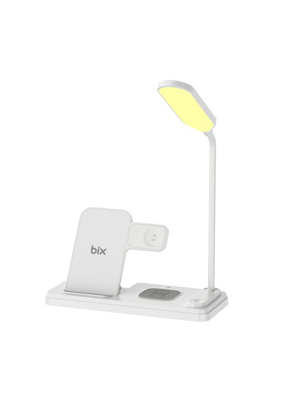 Bix Bxmw8 15w Manyetik Kablosuz Led Lambalı Şarj Standı Beyaz
