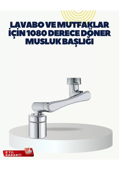 Home Çok Yönlü Dönebilen Musluk Başlığı 2 Fonksiyonlu Su Akışı