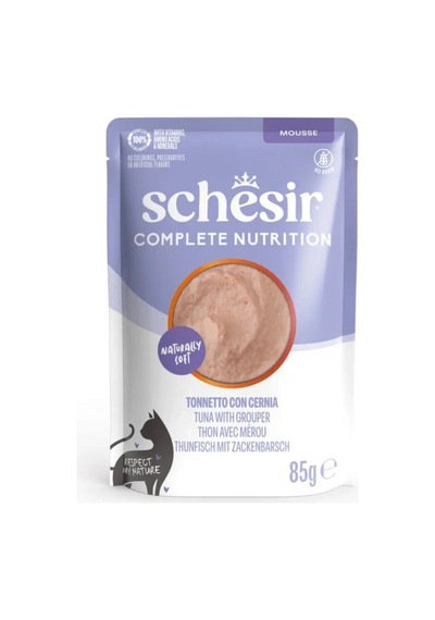 Schesir Tam Ve Dengeli Ton Orfoz Balıklı Mus Kedi Konservesi 85 Gr