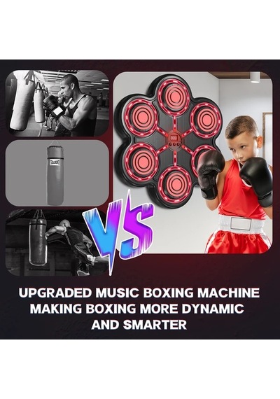 Globalbloom Music Boxing Makinesi White Orange Eş İçin Boks Hedefi Eğitim Ekipmanları Evde Antrenman