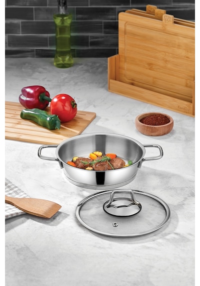 Polochef Paslanmaz Çelik Sahan 16 Cm Gümüş