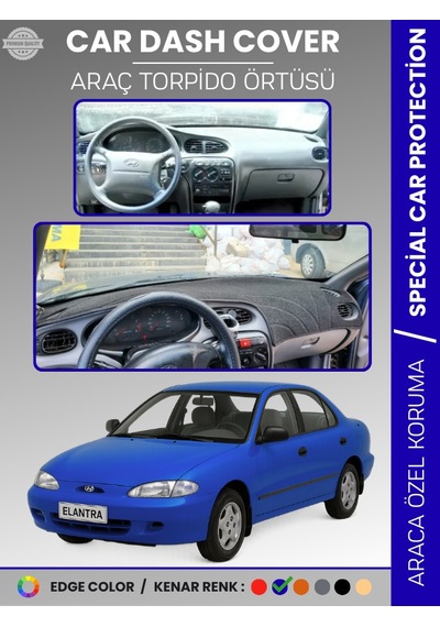 Hyundai Elantra 1995-2000 Torpido Örtüsü Ön Panel Halı Torpido Koruma Tam Uyum Uv Koruma Kaymaz - 583 Stiloto
