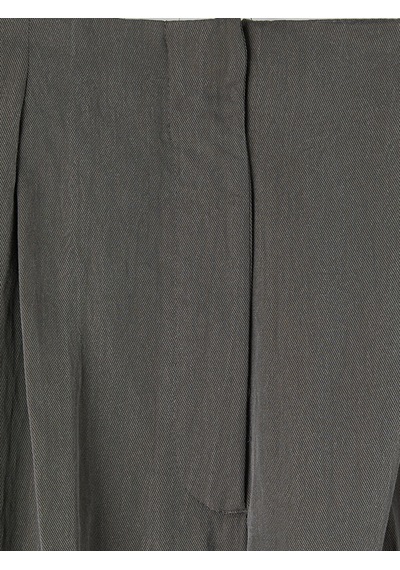 Lcw Modest Antrasit Loose Fit Kadın Pileli Kumaş Pantolon