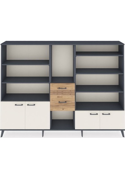 Arges Dolap 10 Raflı 2 Çekmeceli 4 Kapaklı 220x30x163 Antrasit-aytaşı/çam Aytası/atlas Çam - Antrasıt Arges Dolap 10 Raflı 2 Çekmeceli 4 Kapaklı 220x30x163 Antrasit-aytaşı/çam Aytası/atlas Çam - Antrasıt
