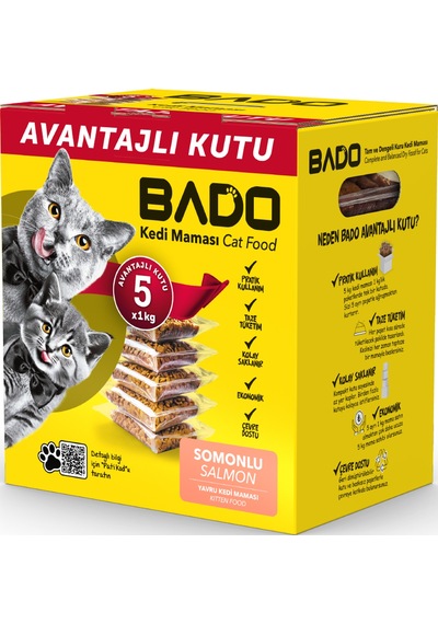Bado Yavru Kedi Maması Somonlu 5x1kg