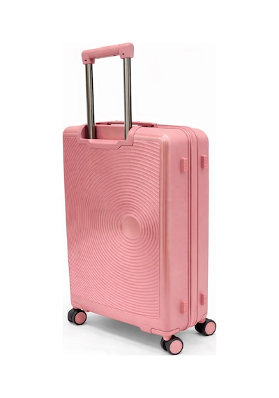 U.S. Polo Assn. Orta Ve Kabin Boy 2'li Valiz Seti %100 Polipropilen Valiz Pembe 26040 Pembe