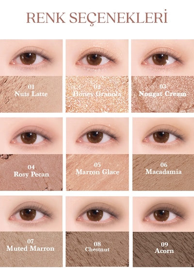 Dasique Mat Ve Işıltılı Renk Seçenekleri Sunan Far Paleti Shadow Palette 24 Muted Nuts 24 Muted Nuts