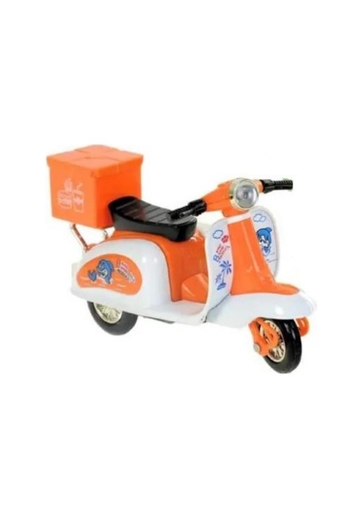 Çek Bırak Metal Vespa Motor 12 Cm - Fy361a-12d - Turuncu