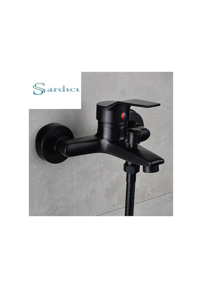 Sardıcı Banyo Bataryası Mat Siyah Banyo Musluğu Siyah