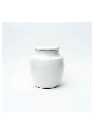 Dekoratif Terra Cotta Vazo Beyaz Toprak Dokulu Modern Salon Konsol Üstü Büyük Boy Vazo 24 Cm Altın - Beyaz