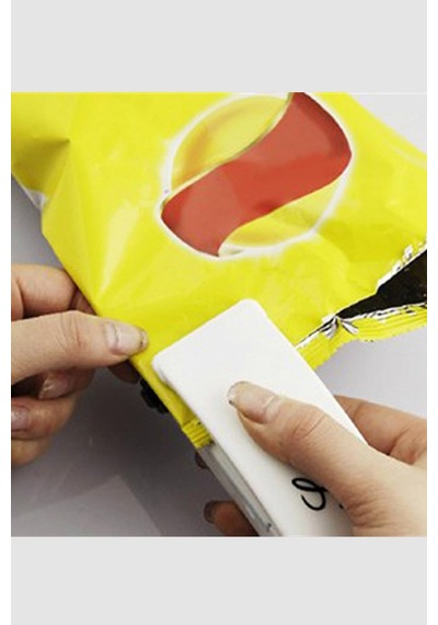 Pratik Mini Poşet Kapatıcı Handy Sealer Plastik Ekru Diğer