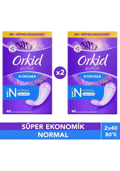 Günlük Ped Normal Ekonomik Paket 40'lı X2