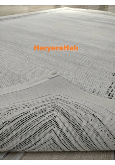 Quka Halı Istanbul Siyah Gri %100 Akrilik 160x230 Cm Modern Bordürlü Halı Siyah - Gri
