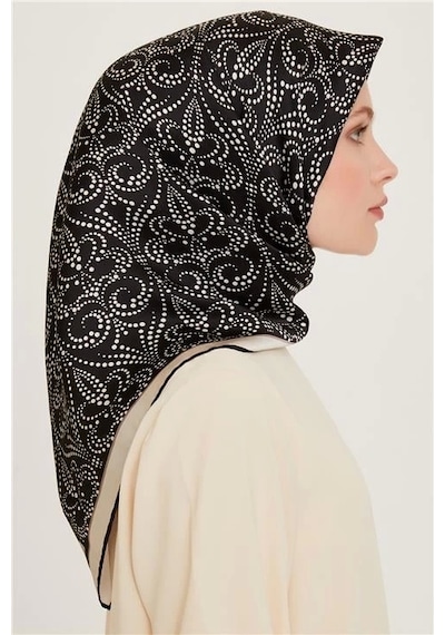Armine Sura Saf İpek Eşarp 9246d 06 Siyah