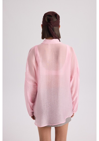 Mai Collection Mai Studios Co. Lyra Oversize Pembe Gömlek Pembe