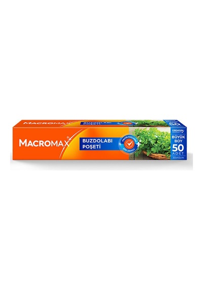 4 Adet Macromax Buzdolabı Poşeti Büyük 50 Li