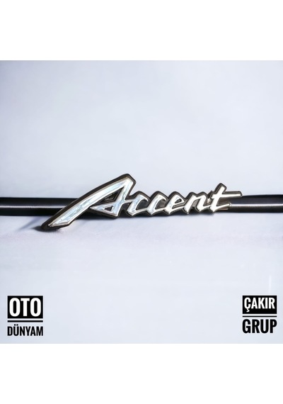 Hyundai Accent "tek Accent" Yazı Yüksek Kaliteli Ithal 3m 3d Çift Taraflı Bantlı One Size
