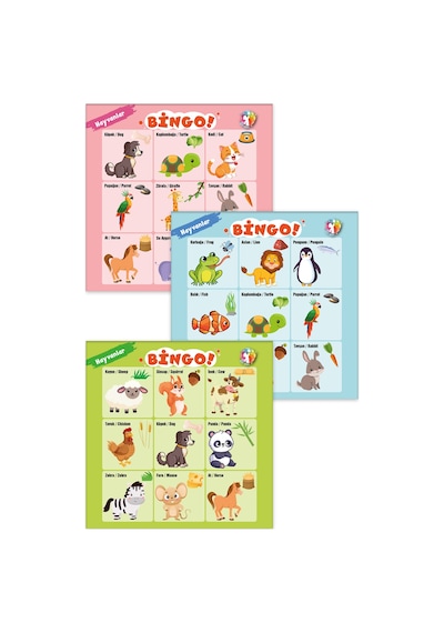 Bingo- Tombala Oyunu \ Hayvanlar Ve Yiyecekleri -animals And Their Food