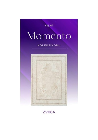 Royal Halı Momento Zv06a Krem Vizon Akrilik Yumuşak Dokulu Klasik Motifli Halı