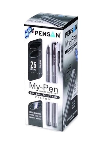 Pensan My-pen 25 Li 1,0 Mm Siyah Tükenmez Kalem