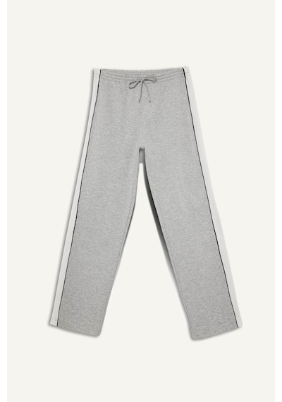 Defacto Wide Leg Beli Lastikli Cepli Geniş Paça Eşofman Altı F3871ax25wngr389 Gri-gr389
