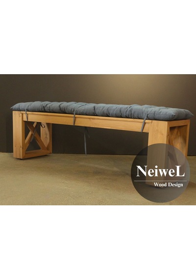 Neiwel Garden Luin Doğal Ahşap Bank Ahşap