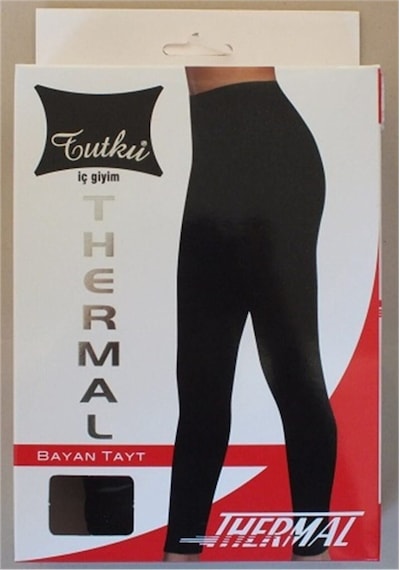 Kadın Siyah Termal Tayt Siyah