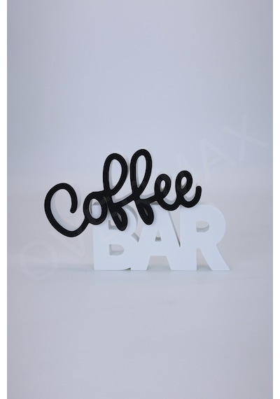 Coffee Bar Dekoratif Yazı - Kahve Köşesi Aksesuarı Siyah Coffee Bar - 836016861