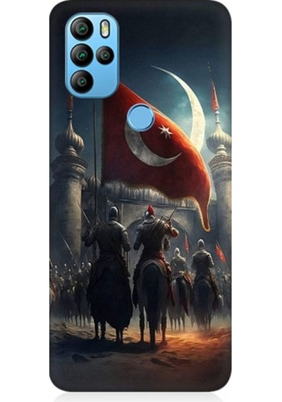 General Mobile Gm 21 Pro Uyumlu Tulpar Bayrak Ve Kale Desenli Silikon Kılıf