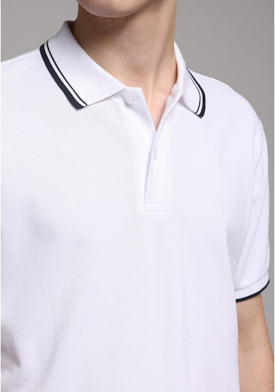 Colin's Colins Regular Fit Polo Yaka Düz Erkek Beyaz Kısa Kol Tişört Cl1080027 Q1.v2 Wht
