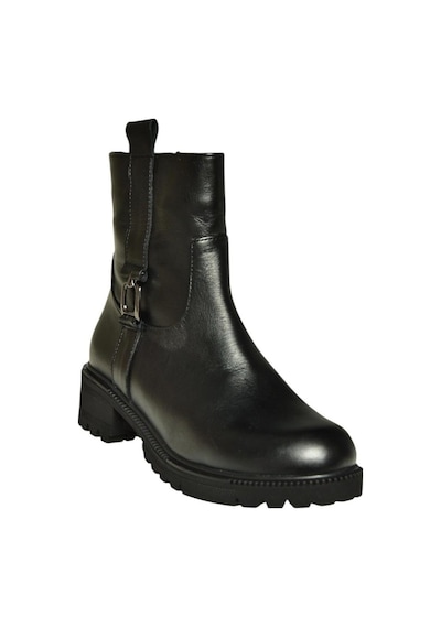 Fox Shoes V654070403 Siyah Hakiki Deri Kadın Bot Siyah-hakiki Deri