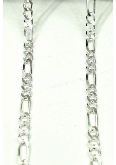 Silver Unisex Figaro 3 Mm Gümüş Kolye Zincir Omr7637