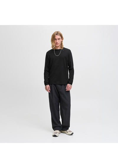 Jack & Jones Organic Erkek Siyah Uzun Kollu Tişört 12279538-b Siyah