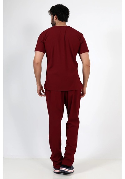 Zarf Yaka Erkek Likralı Takım - 6407 Bordo 6407 Bordo Soft