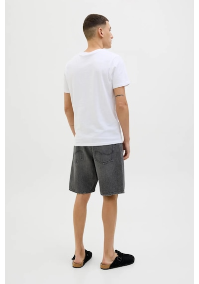 Jack & Jones Erkek Jjıtony Rahat Kesim Jean Şort 12269533 Siyah Siyah