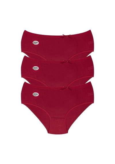 Dondeza 3'Lü Bambu  L / Xl Beden Bordo 18 Kadın Külot Bordo