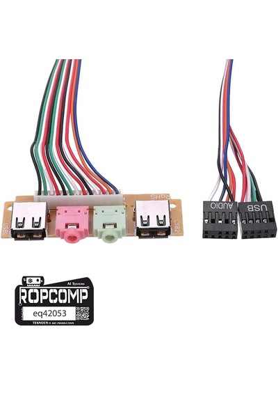 Pc Ön Panel 9 Pin Usb2 + 3.5mm Port Kulaklık + Mikrofon Kablosu