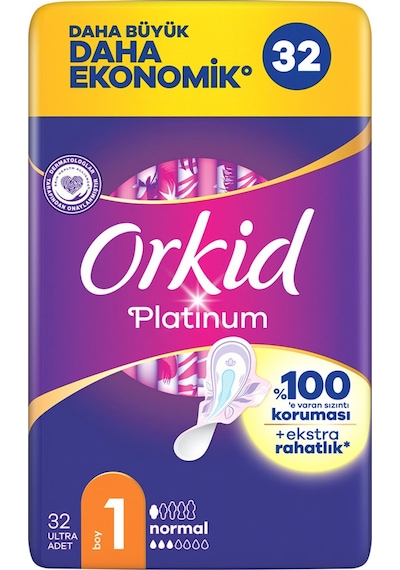 Orkid Platinum Hijyenik Ped Normal 6 x 32'li