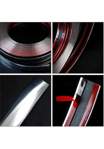 Yapışkanlı Nikelaj Bant Şerit Çıta Krom 18mm 5 Metre