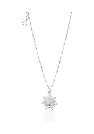 Oya Silver Minimal Taşsız Gümüş Güneş Kolye 1.7x1.1cm Oyot389
