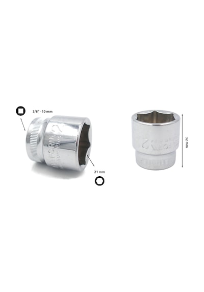 Ceta Form 21 mm 3/8” 6 Köşe Lokma Anahtar C12-H21
